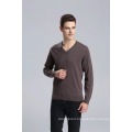 Yak Wool V Neck Pullover Long Sleeve Sweater/Garment/Clothes/Knitwear